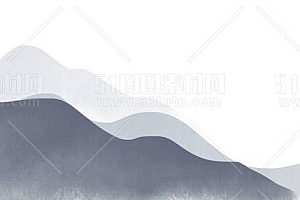 中国风景上水图笔墨画PNG免扣图背景透明图23110600004