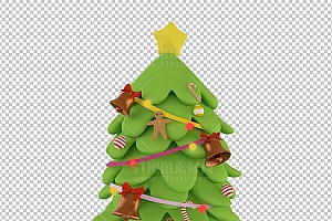 圣诞节素材PNG透明背景免抠图圣诞树老人雪花00101