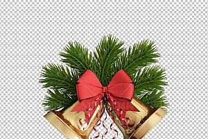圣诞节素材PNG透明背景免抠图圣诞树老人雪花00110