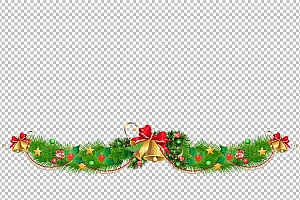 圣诞节素材PNG透明背景免抠图圣诞树老人雪花00139