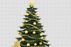 圣诞节素材PNG透明背景免抠图圣诞树老人雪花00145