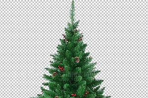 圣诞节素材PNG透明背景免抠图圣诞树老人雪花00150