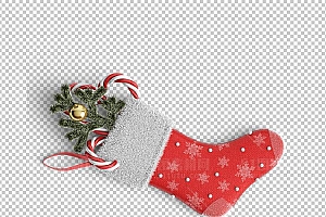 圣诞节素材PNG透明背景免抠图圣诞树老人雪花00206