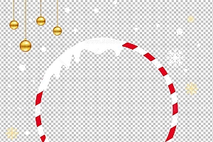 圣诞节素材PNG透明背景免抠图圣诞树老人雪花00226