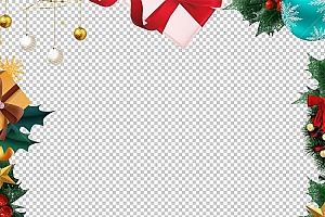 圣诞节素材PNG透明背景免抠图圣诞树老人雪花00263