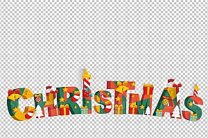 圣诞节素材PNG透明背景免抠图圣诞树老人雪花00265