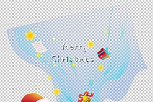 圣诞节素材PNG透明背景免抠图圣诞树老人雪花00302
