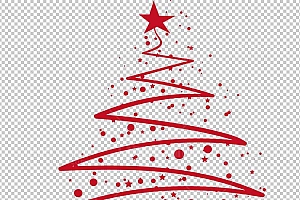 圣诞节素材PNG透明背景免抠图圣诞树老人雪花00356