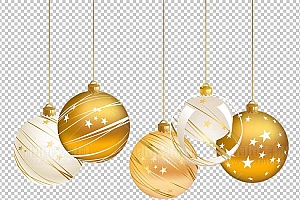 圣诞节素材PNG透明背景免抠图圣诞树老人雪花00474