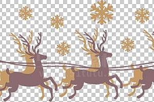 圣诞节素材PNG透明背景免抠图圣诞树老人雪花00484