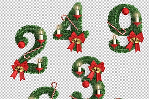 圣诞节素材PNG透明背景免抠图圣诞树老人雪花00616
