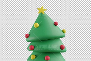 圣诞节素材PNG透明背景免抠图圣诞树老人雪花00637