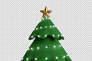 圣诞节素材PNG透明背景免抠图圣诞树老人雪花00663