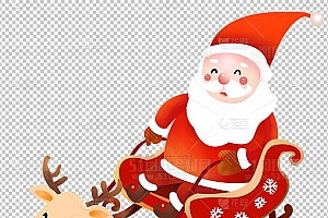 圣诞节素材PNG透明背景免抠图圣诞树老人雪花00667