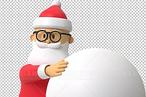 圣诞节素材PNG透明背景免抠图圣诞树老人雪花00680
