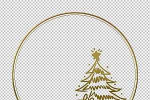 圣诞节素材PNG透明背景免抠图圣诞树老人雪花00737