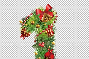 圣诞节素材PNG透明背景免抠图圣诞树老人雪花00742