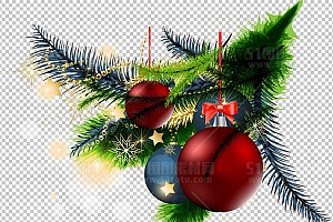 圣诞节素材PNG透明背景免抠图圣诞树老人雪花00773