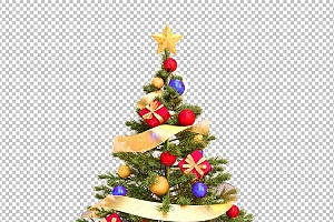 圣诞节素材PNG透明背景免抠图圣诞树老人雪花00849
