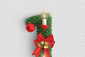圣诞节素材PNG透明背景免抠图圣诞树老人雪花00874