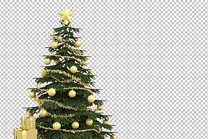 圣诞节素材PNG透明背景免抠图圣诞树老人雪花00887
