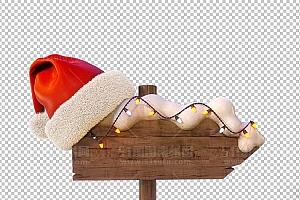 圣诞节素材PNG透明背景免抠图圣诞树老人雪花00889