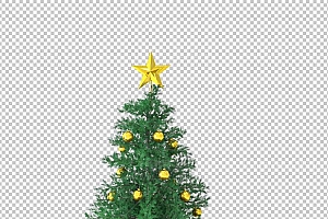 圣诞节素材PNG透明背景免抠图圣诞树老人雪花01060