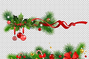 圣诞节素材PNG透明背景免抠图圣诞树老人雪花01117