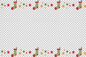 圣诞节素材PNG透明背景免抠图圣诞树老人雪花01135