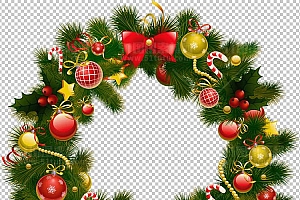 圣诞节素材PNG透明背景免抠图圣诞树老人雪花01266