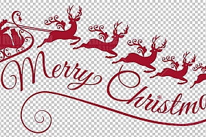 圣诞节素材PNG透明背景免抠图圣诞树老人雪花01288