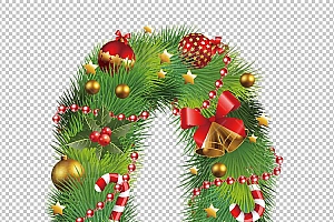 圣诞节素材PNG透明背景免抠图圣诞树老人雪花01324