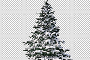 圣诞节素材PNG透明背景免抠图圣诞树老人雪花01352