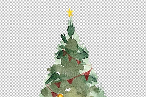 圣诞节素材PNG透明背景免抠图圣诞树老人雪花01411