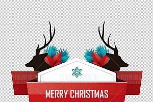 圣诞节素材PNG透明背景免抠图圣诞树老人雪花01453