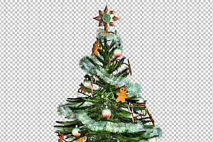 圣诞节素材PNG透明背景免抠图圣诞树老人雪花01509