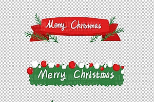 圣诞节素材PNG透明背景免抠图圣诞树老人雪花01573