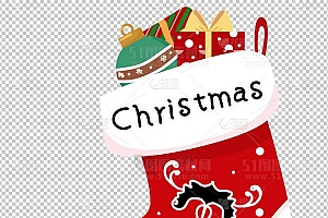 圣诞节素材PNG透明背景免抠图圣诞树老人雪花01590