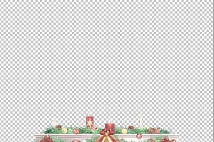 圣诞节素材PNG透明背景免抠图圣诞树老人雪花01642