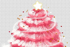 圣诞节素材PNG透明背景免抠图圣诞树老人雪花01677