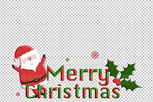 圣诞节素材PNG透明背景免抠图圣诞树老人雪花01682
