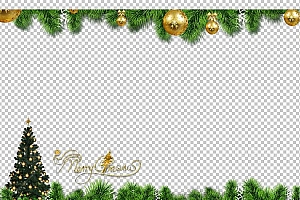 圣诞节素材PNG透明背景免抠图圣诞树老人雪花01748