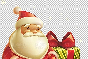 圣诞节素材PNG透明背景免抠图圣诞树老人雪花01755