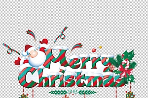 圣诞节素材PNG透明背景免抠图圣诞树老人雪花01838