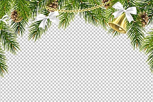 圣诞节素材PNG透明背景免抠图圣诞树老人雪花01845