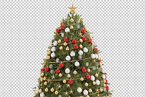圣诞节素材PNG透明背景免抠图圣诞树老人雪花01875