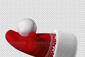 圣诞节素材PNG透明背景免抠图圣诞树老人雪花01986