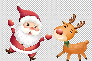 圣诞节素材PNG透明背景免抠图圣诞树老人雪花02058