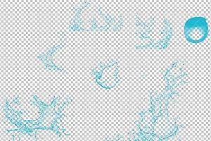 水透明背景PNG图水设计素材00071