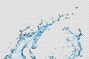 水透明背景PNG图水设计素材00343